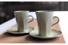 若狭おおい 今谷焼 マグカップ＆ソーサー 2客 セット 福井県指定郷土工芸品