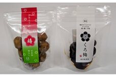 とてもすっぱい、熟成無塩の「くろ梅」と「ドライフルーツ梅」の合計2袋セット [№5580-0095]