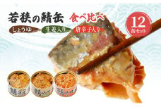 サバ缶 食べ比べセット 12缶 セット 詰め合わせ 若狭の鯖缶 3種 しょうゆ 生姜入り 唐辛子入り 鯖缶 さば缶 さば サバ 鯖 缶詰 缶詰め 魚 魚介 魚介類 海鮮 食べ比べ 福井 福井県 若狭町 [№5580-0134]