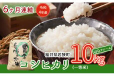 【6ヶ月連続】令和4年産福井県若狭町コシヒカリ（一等米）10kg（山心ファーム） [№5580-0542]