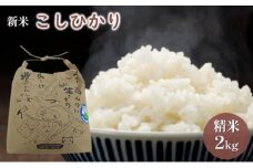 【先行予約】こしひかり2kg（令和6年度産）特別栽培米　若狭・天狗山農園 [№5580-0716]