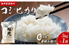 6ケ月連続 福井県若狭町コシヒカリ（一等米）5kg（神谷農園） [№5580-0860]