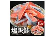 訳あり塩銀鮭　切り身1kg[№5580-0899]