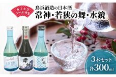 女子大生がラベル考案の鳥浜酒造の日本酒3種3本（300ml×3本） [№5580-1261]