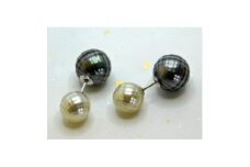 K18WG カットパール リバーシブルピアス【1210451】