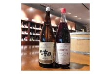 山梨名物一升瓶ワインセット＜蒼龍葡萄酒の甲州辛口・ベーリーA(白・赤)＞【1214738】