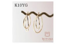 ＜山梨県＞＜ジュエリー＞K10YG  Round/ラウンド ピアス【1291425】