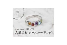 K10WG　六猫足彩(無病息災)　シースルーリング　12号(1点)【1330900】