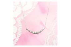 PT900/PT850 0.10ctダイヤモンド　アーチペンダントネックレス　HH018644【1387333】