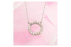 プラチナ 0.2ctダイヤモンド　サークルペンダントネックレス　HH018645【1387336】