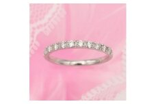 PT900 0.3ct 一文字ダイヤモンドリング　#10　HR-009177【1401057】