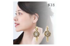 ＜山梨県＞＜ジュエリー＞K18 Pave/パヴェ ピアス【1452840】