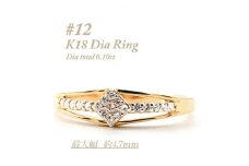ダイヤモンド0.10CT　幅約4.7mmシンプルデザイン　デイリーユース　RCR005DI-Y#12【1474256】