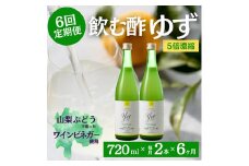 ＜毎月定期便＞飲む酢のイメージを変える!ドリンクビネガーゆず《5倍濃縮》720ml×2本全6回【4012326】
