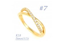 0.17CT　クロスラインダイヤモンドリング　RCR006DI-Y #7【1503993】