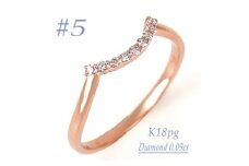普段使いのカーブリング　0.09CT  RCR011DI-R #5【1504004】