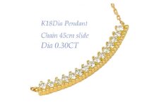 K18 0.3CT　ダイヤモンドペンダント　PCR008DI-Y【1504012】