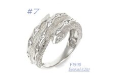 PT900 ダイヤ0.20CT 蛇リングγ　RCR0013DI-P #7【1504014】
