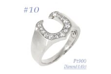 androgynous馬蹄リング 0.40CT　RCR012DI-P #10【1504018】