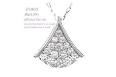 0.5CT ダイヤモンド　FAN SHAPE(扇形)ペンダント　PCR009DI-P【1504025】