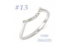 普段使いのカーブリング　0.09CT  RCR011DI-P #13【1539944】