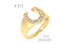 androgynous馬蹄リング 0.40CT　RCR012DI-Y #15【1540034】