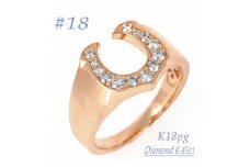 androgynous馬蹄リング 0.40CT　RCR012DI-R #18【1540167】