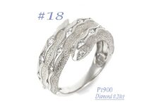 PT900 ダイヤ0.20CT 蛇リングγ　RCR0013DI-P #18【1540247】