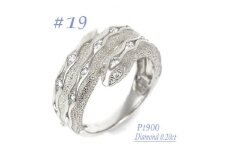 PT900 ダイヤ0.20CT 蛇リングγ　RCR0013DI-P #19【1540249】