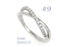 0.17CT　クロスラインダイヤモンドリング　RCR006DI-P #9【1540410】