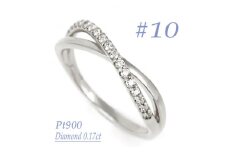 0.17CT　クロスラインダイヤモンドリング　RCR006DI-P #10【1540412】