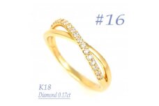 0.17CT　クロスラインダイヤモンドリング　RCR006DI-Y #16【1540440】