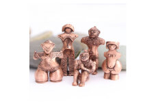 ＜縄文アクセサリーDo＿goods＞純銅製 国宝土偶5体ミニオブジェ  659-924_goods＞純銅製 国宝土偶5体ミニオブジェ  659-924【1534382】