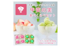 冷凍フルーツ＜甲斐の実＞食べ比べセット シャインマスカット 桃 山梨 無添加スイーツ 400g×2箱【1608361】