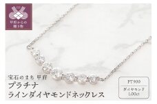 〈 甲府ジュエリー 〉プラチナ 1.00ct ラインダイヤモンド ネックレス