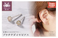 〈 甲府ジュエリー 〉【即納】プラチナ　0.10Ｘ0.10CT ダイヤ　ピアス　403155