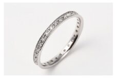 【サイズ：16号】〈 甲府ジュエリー 〉0.2キャラットフルエタニティPT950ハードプラチナリング【R3606DI-Ｐ】