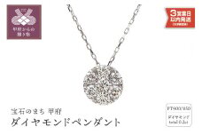 〈 甲府ジュエリー 〉【即納】0.2キャラット　プラチナダイヤモンドペンダント【P5847DI-P】
