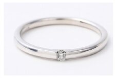 〈 甲府ジュエリー 〉【サイズ：15.5号】K10ＷＧ 0.05CT ダイヤモンドリング【R3621DI】
