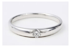 〈 甲府ジュエリー 〉【サイズ：12号】K10WG 0.10CT ダイヤモンドリング【R3620DI】