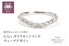 〈 甲府ジュエリー 〉【サイズ：15号】プラチナ ダイヤモンドリング　 R3609DI-P
