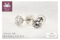 〈 甲府ジュエリー 〉Pt900 プラチナダイヤモンド0.5ct×0.5ctピアス［LD0017］