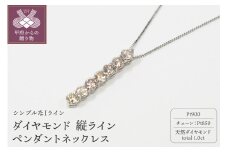 〈 甲府ジュエリー 〉プラチナ 1.0ctダイヤモンド縦ラインペンダントネックレス　HH018784