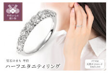 〈 甲府ジュエリー 〉【サイズ：14号】1.0CT ハーフエタニティリング　R3533DI-P2