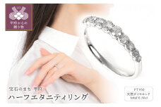 〈 甲府ジュエリー 〉【サイズ：10号】0.5CT ハーフエタニティリング　R3361DI-P2