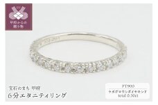 〈 甲府ジュエリー 〉【サイズ：10号】Pt900 0.30ct 6分エタニティリング　ラボグロウンダイヤモンド　LD0063A