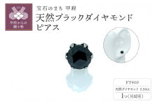〈 甲府ジュエリー 〉Pt900 天然ブラックダイアモンド ピアス【片耳用】　 IB-F010623