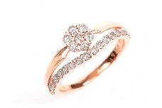 【サイズ：9号】〈 甲府ジュエリー 〉 0.5CT K18PG ダイヤモンド リング Ｒ3778DI-R