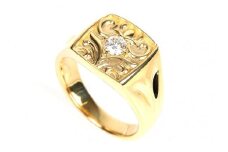 〈 甲府ジュエリー 〉【サイズ：12.5号】VSダイヤモンド0.2ＣＴ K18リングＲ3777DI-Y