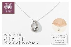 〈 甲府ジュエリー 〉宝石のまち甲府PR！熟練の職人と次世代を担う学生のデザインするプラチナダイヤモンドペンダントネックレス　KDP-1049C